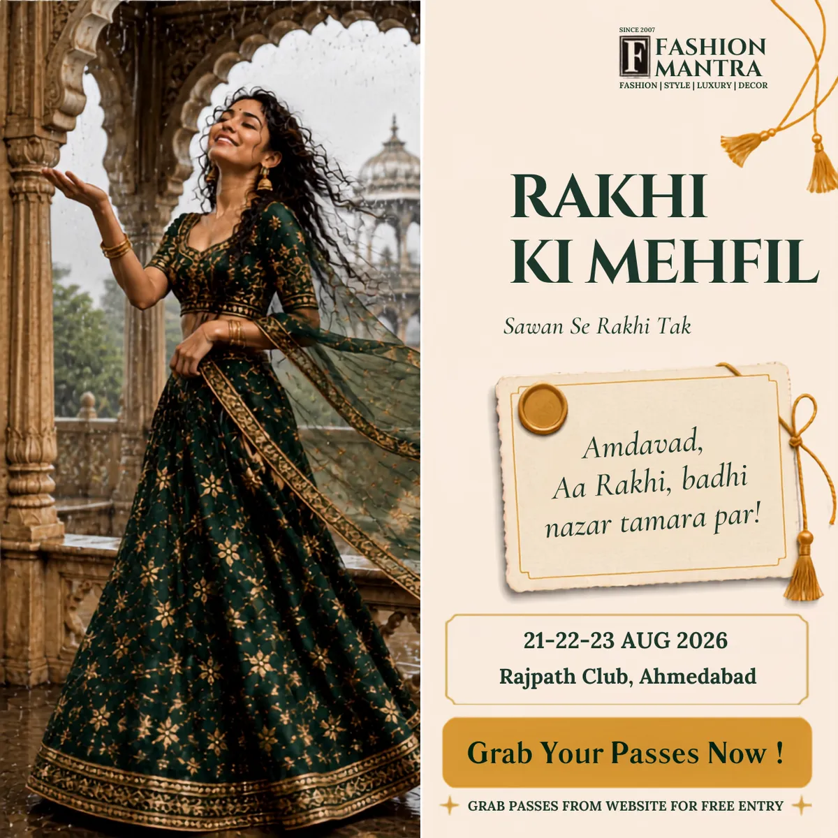 Fashion Mantra Exhibition in Rajpath Club, Ahmedabad - AHMEDABAD RAKHI KI MEHFIL Banner