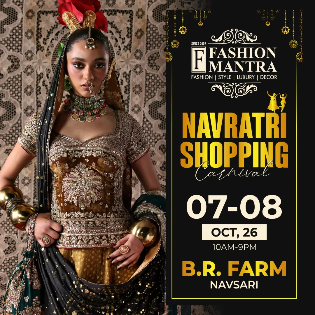 Fashion Mantra Exhibition in B.R. Farm, Navsari - Navsari Navratri Shopping Carnival 2026 Banner